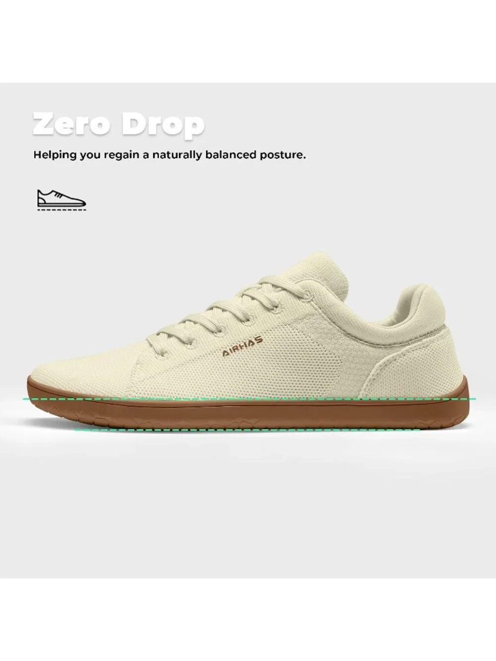Women's Ivory Knit Minimalist Barefoot Zero Drop Comfort Casual Walking Sneakers